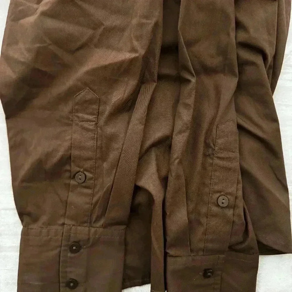 Abercrombie & Fitch Button Front Oversized Shirt Brown - Picture 6 of 6